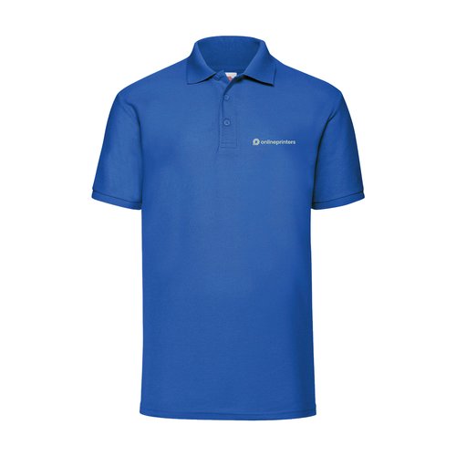 Polo piqu bleu roi en mlange de coton pour hommes.