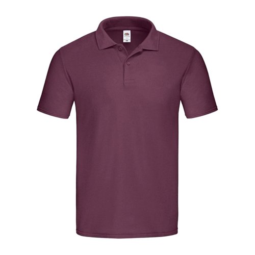 Polo bordeaux en coton pour homme avec courte patte boutonne.