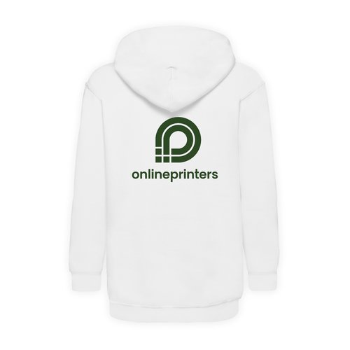 Sweat  capuche blanc en coton et polyester pour enfants.