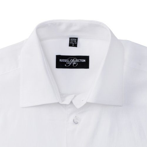 Chemise blanche pour homme en mlange de coton avec stretch.