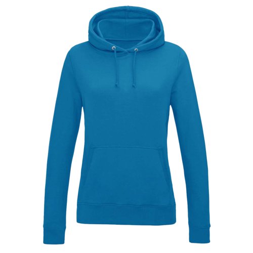 Sweat  capuche bleu en coton-polyester avec capuche et cordon de serrage.