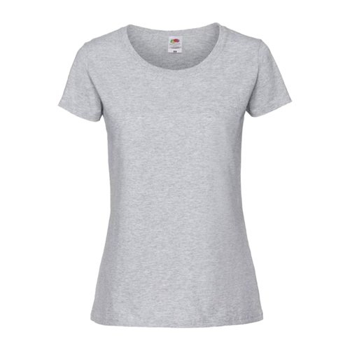 T-shirt en coton gris chin pour femme  manches courtes.
