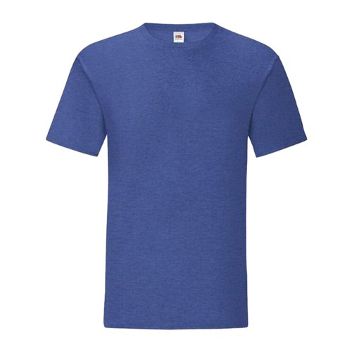 T-shirt bleu chin en coton pour homme avec col rond.