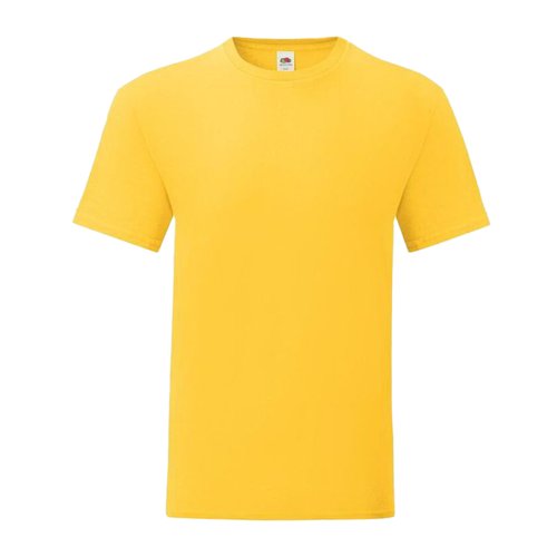 T-shirt jaune en coton pour hommes  manches courtes.