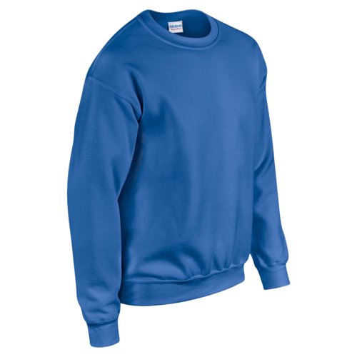 Sweat-shirt bleu roi en coton et polyester avec col rond.