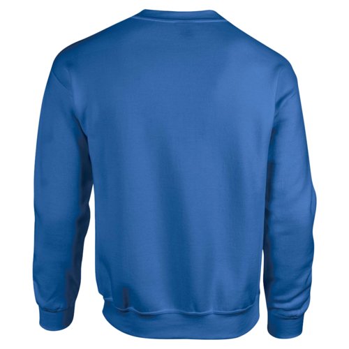 Sweat-shirt bleu roi pour homme en mlange de coton avec col rond.