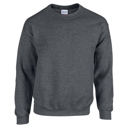 Sweat-shirt homme gris chin en mlange coton-polyester avec col rond.