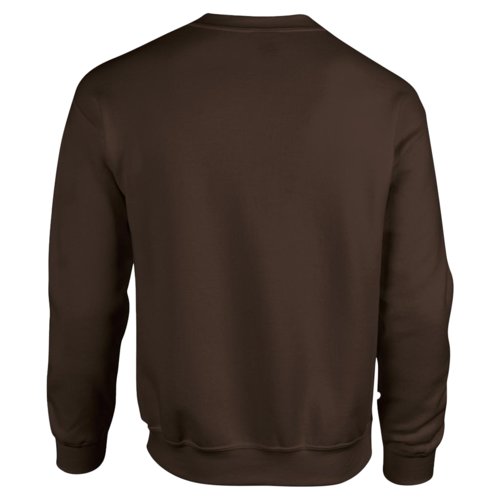 Sweat-shirt marron fonc en mlange coton-polyester pour hommes.