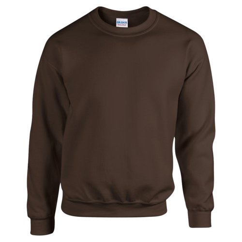 Sweat-shirt marron fonc en mlange de coton pour hommes.
