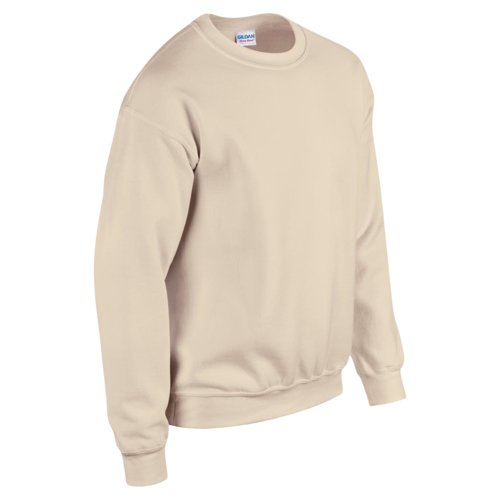 Sweat-shirt couleur sable en mlange de coton pour hommes.