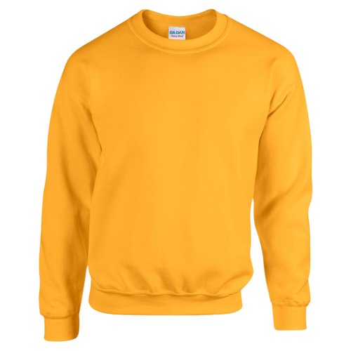 Sweat-shirt jaune dor en mlange de coton pour hommes.