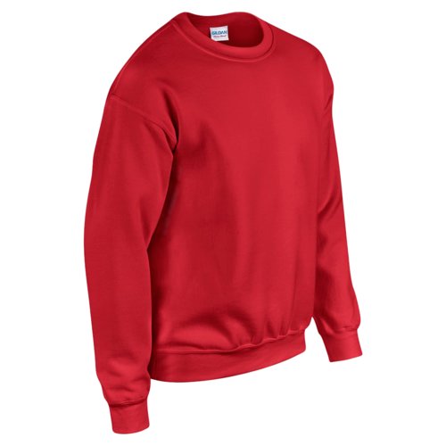 Sweat-shirt rouge  col rond pour homme en mlange de coton.