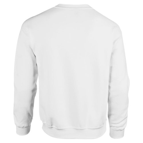 Sweat-shirt blanc en mlange coton-polyester pour hommes.