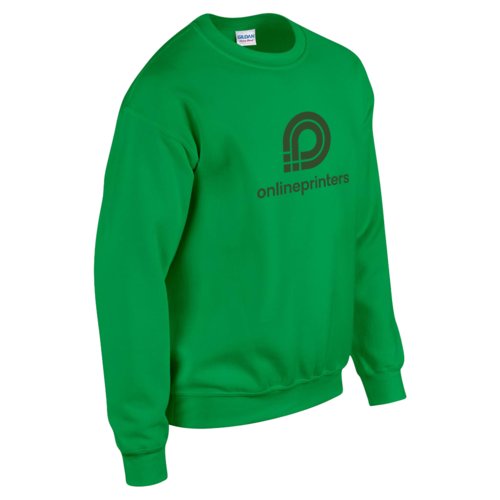 Sweat-shirt vert en mlange de coton pour hommes.