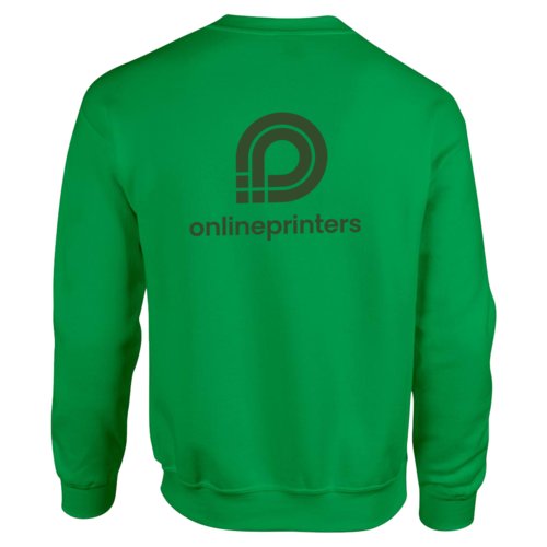 Sweat-shirt vert en mlange de coton pour hommes.
