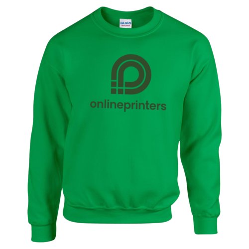 Sweat-shirt vert en tissu mlang pour hommes.