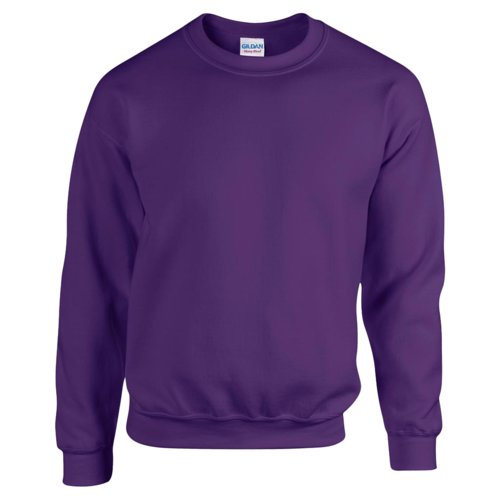 Sweat-shirt violet pour homme en tissu mlang coton avec encolure ronde.