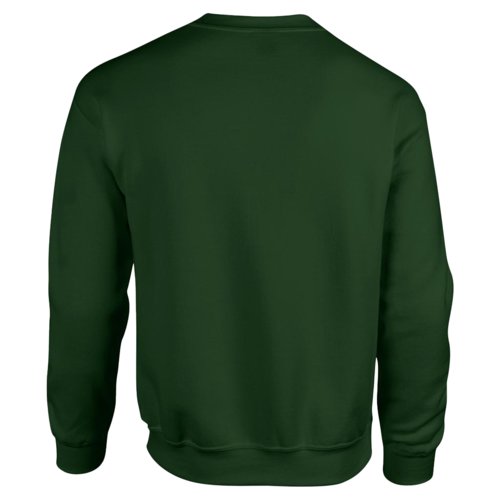 Sweat-shirt vert fonc en mlange de coton pour hommes.