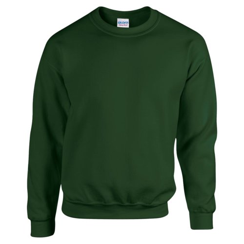 Sweat-shirt vert fonc en mlange de coton pour hommes.