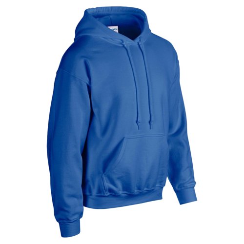 Sweat  capuche bleu roi en coton-polyester pour hommes avec poche kangourou et capuche.