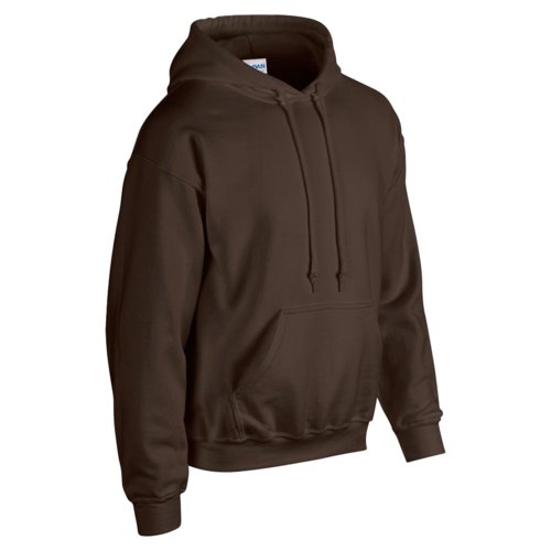 Sweat  capuche marron fonc en coton-polyester pour homme avec capuche et poche kangourou.