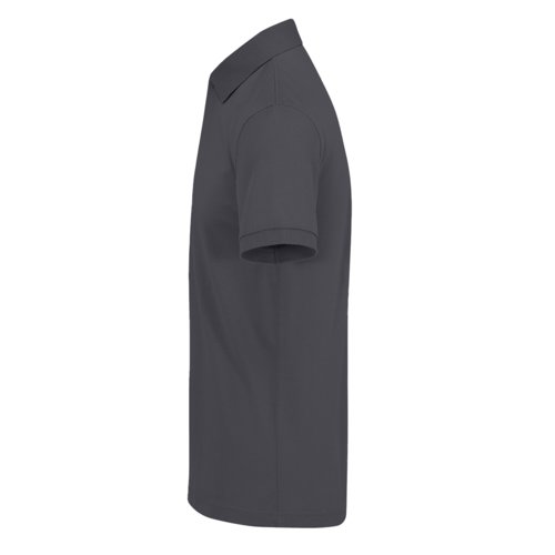Polo en coton gris fonc pour homme avec courte patte de boutonnage.