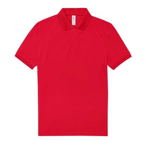 Polo rouge en coton pour homme avec courte patte boutonne.