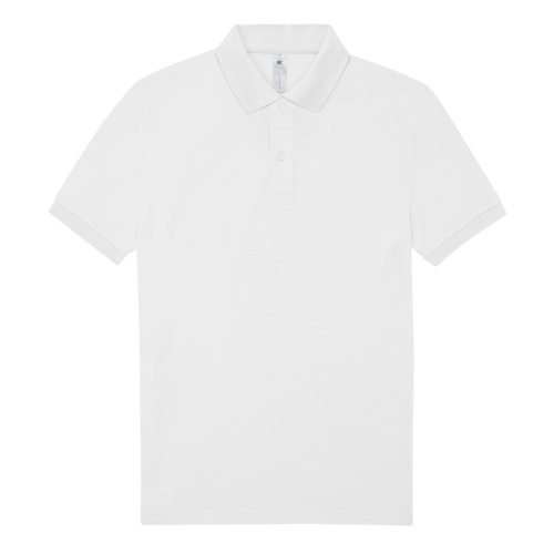 Polo blanc en coton pour homme avec courte patte de boutonnage.