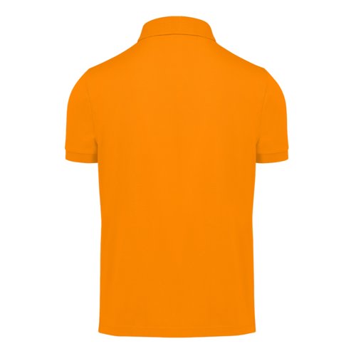 Polo orange en coton pour homme avec manches courtes.
