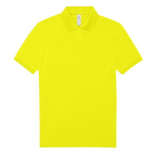 Polo en coton vert pomme avec courte patte boutonne.