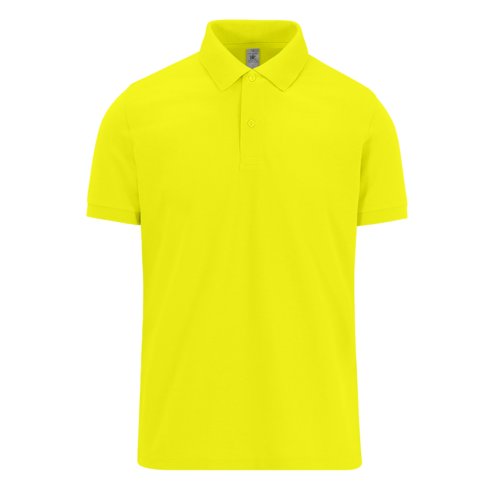 Polo en coton vert pomme pour homme avec manches courtes.