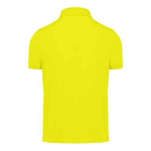 Polo en coton vert pomme pour homme avec manches courtes.