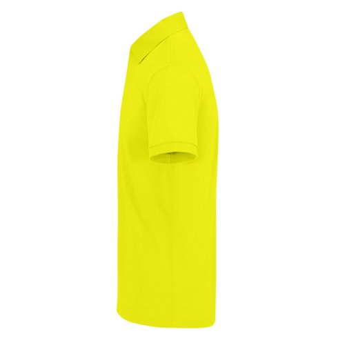 Polo en coton vert pomme pour hommes avec courte patte boutonne.