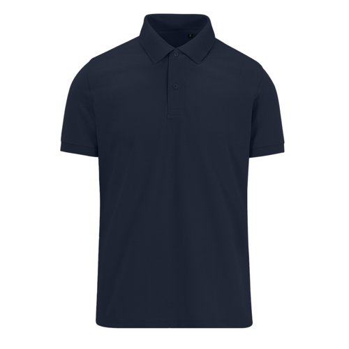 Polo bleu marine en mlange de coton pour hommes.