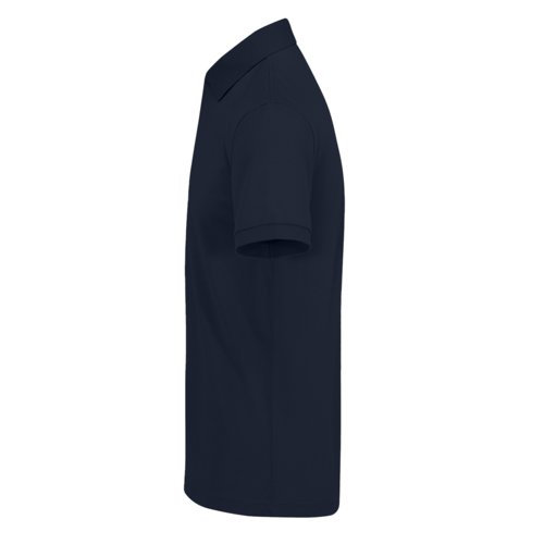 Polo bleu marine en mlange de polyester recycl et coton avec col.