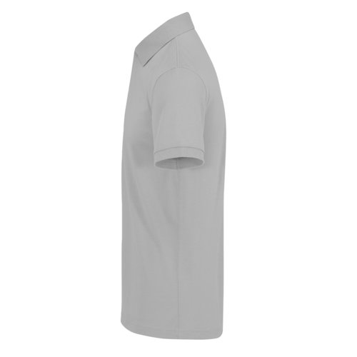 Polo gris en polyester recycl et coton.