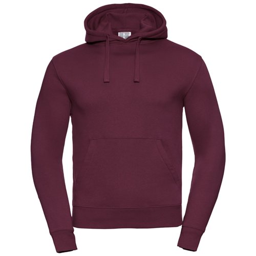 Sweat  capuche bordeaux en mlange de coton avec capuche et poche kangourou.