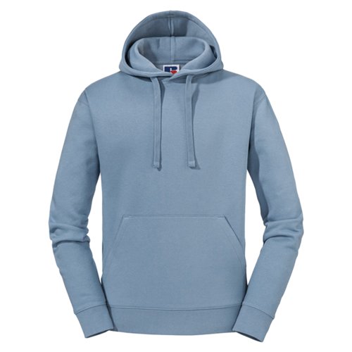 Sweat  capuche bleu clair en coton et polyester avec capuche et poche kangourou.