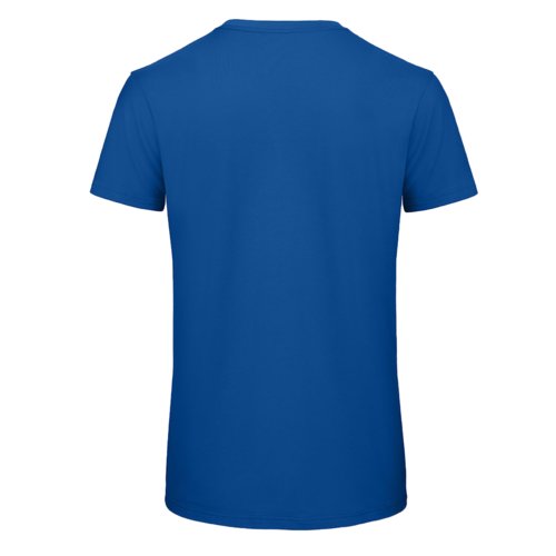 T-shirt bleu roi en coton biologique  manches courtes.