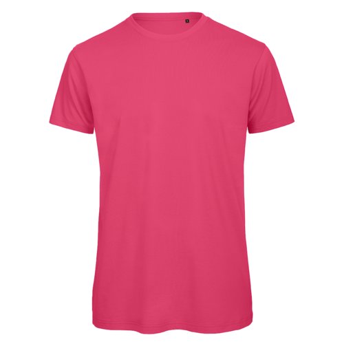T-shirt fuchsia en coton bio  manches courtes.
