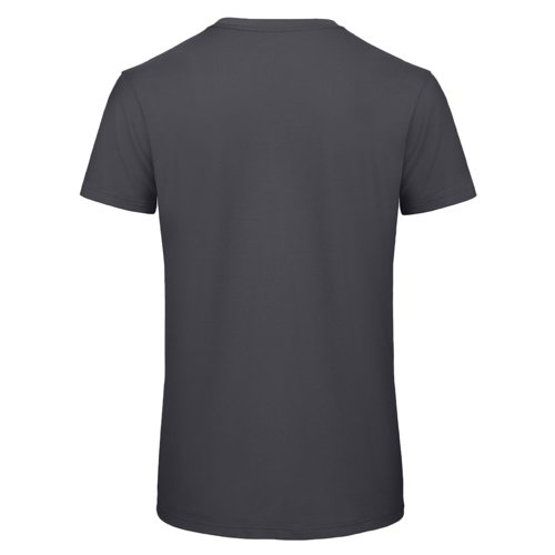 T-shirt en coton gris fonc avec manches courtes.