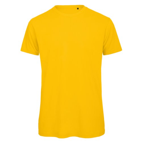 T-shirt jaune dor en coton bio  manches courtes.