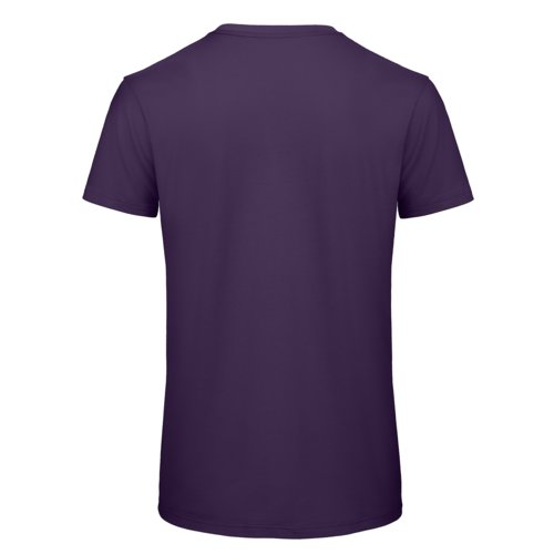 T-shirt en coton violet fonc  manches courtes.