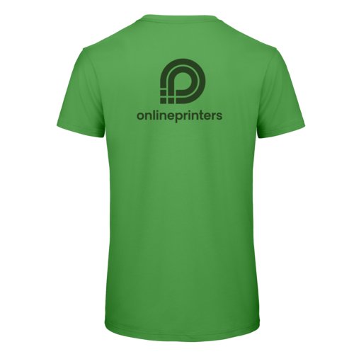 T-shirt vert en coton avec manches courtes et col rond.