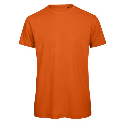 T-shirt orange en coton bio  manches courtes.