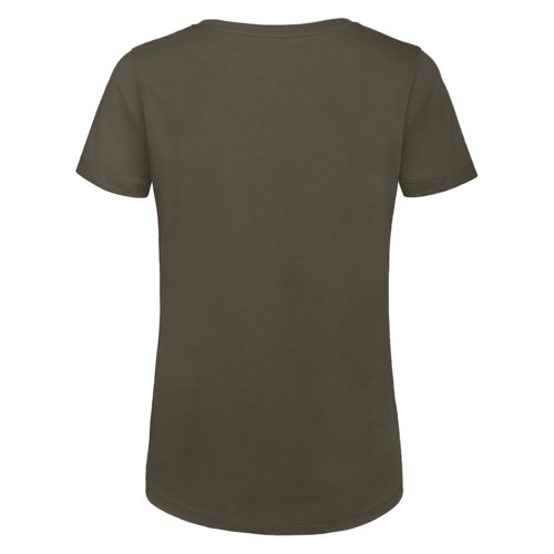 T-shirt kaki en coton pour femmes  manches courtes.