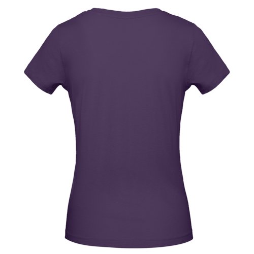 T-shirt violet fonc en coton biologique pour femmes  manches courtes.