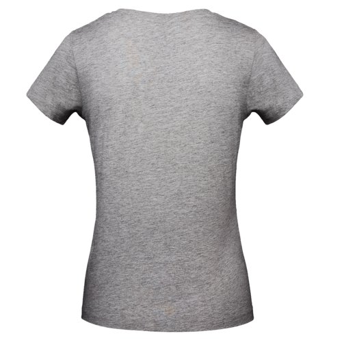 T-shirt gris en coton avec manches courtes et coupe droite.