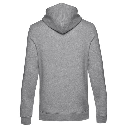Sweat  capuche gris chin pour homme en mlange de coton biologique avec capuche.