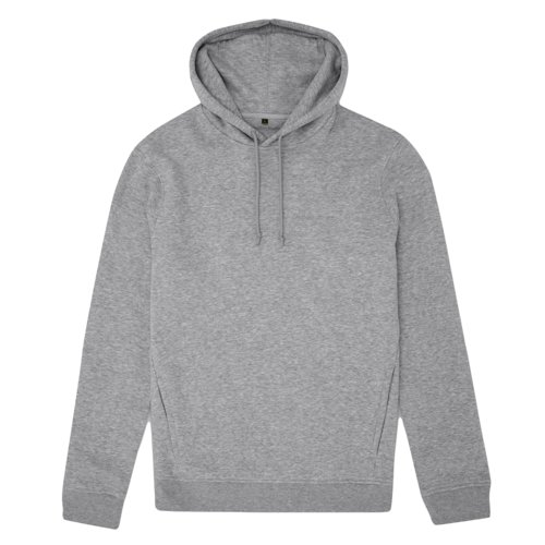 Sweat  capuche gris chin en coton bio et polyester recycl.